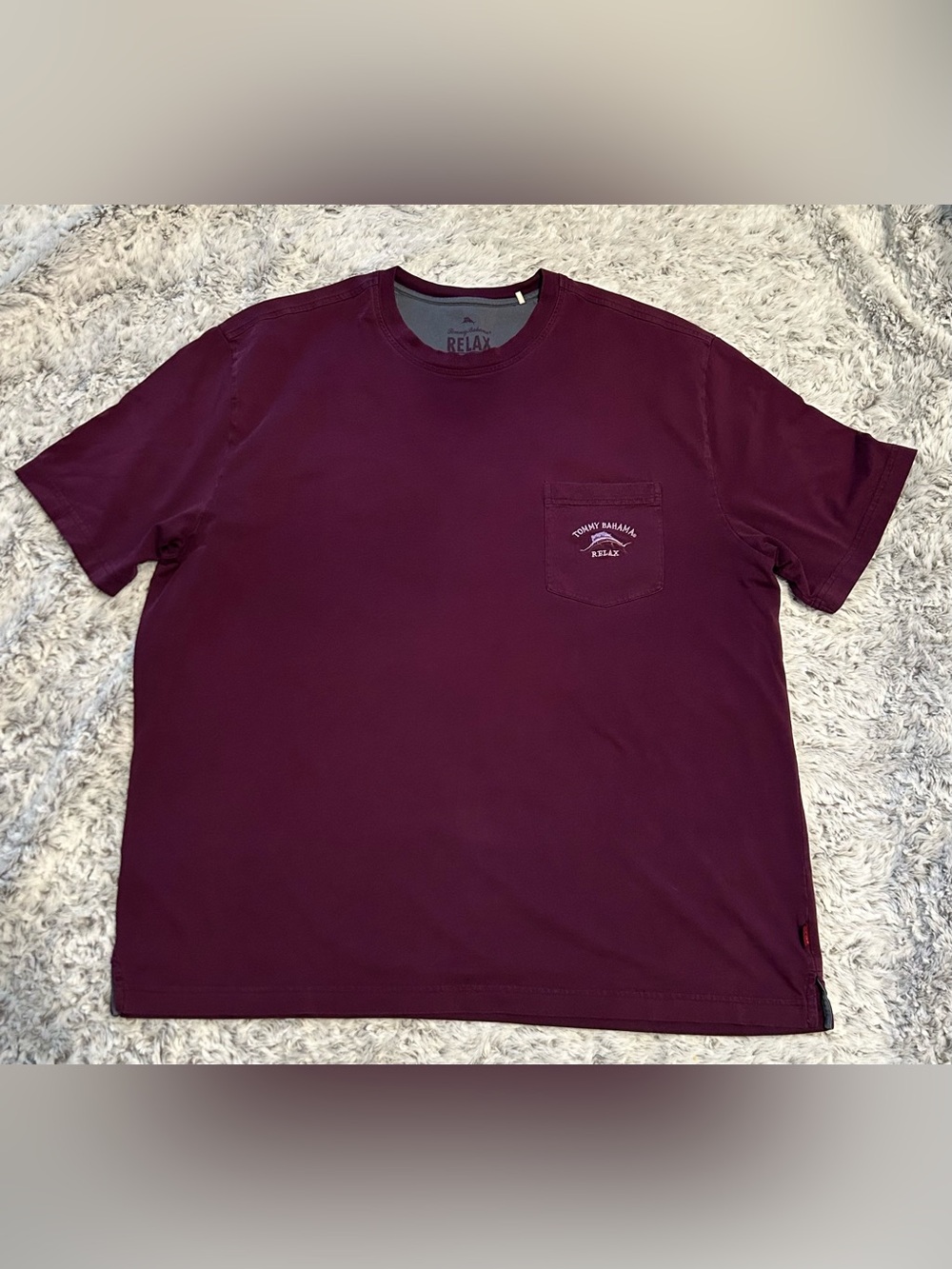 Tommy Bahama Relax Short Sleeve Pocket Tee - Wine